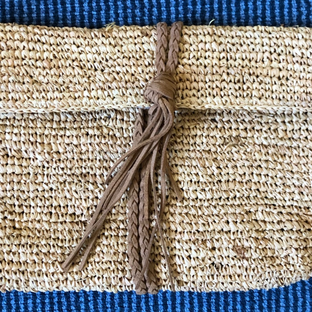 Calypso Straw Clutch